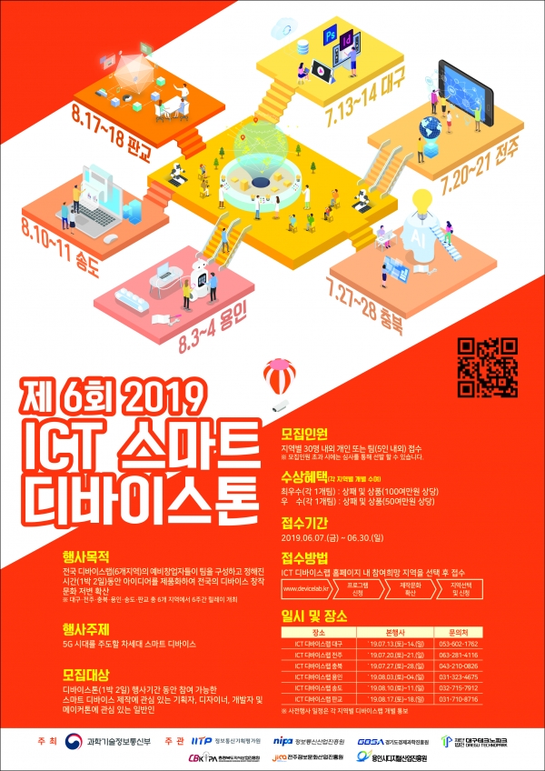 제6회 2019년 ICT 스마트 디바이스톤 홍보 포스터